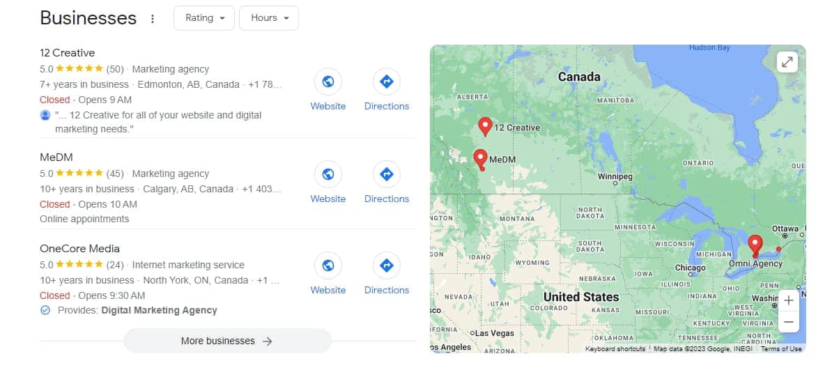 When a user search about local businesses, will displayed in the SERP the business's name, location, hours of operation, and reviews, local business listings are type of rich result