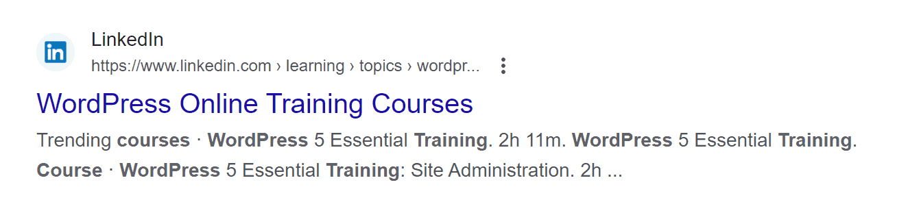 When searching of WordPress course a navigation aid that helps users understand their location within a website's structure in SERP, Bread Crumps are type of rich results.png