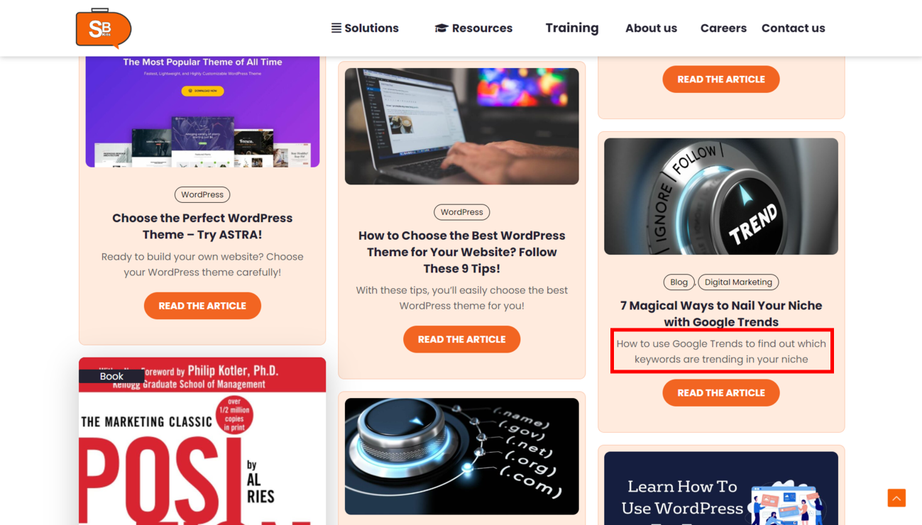 article's excerpt shown in a screenshot 