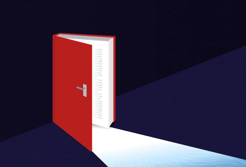 A book that served as a doorway to another world to highlight the message in the form of visuals