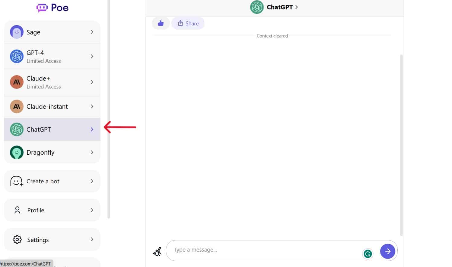 AI in Digital Marketing-ChatGPT-interface via poe.ai