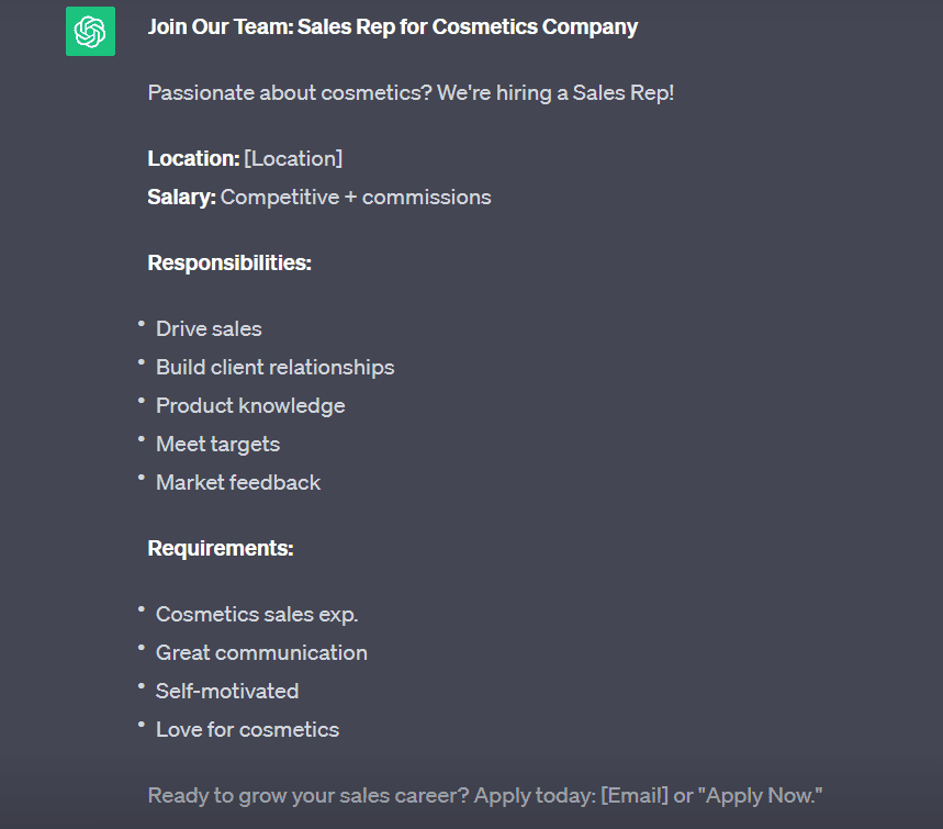  ChatGPT prompt for Facebook Ad