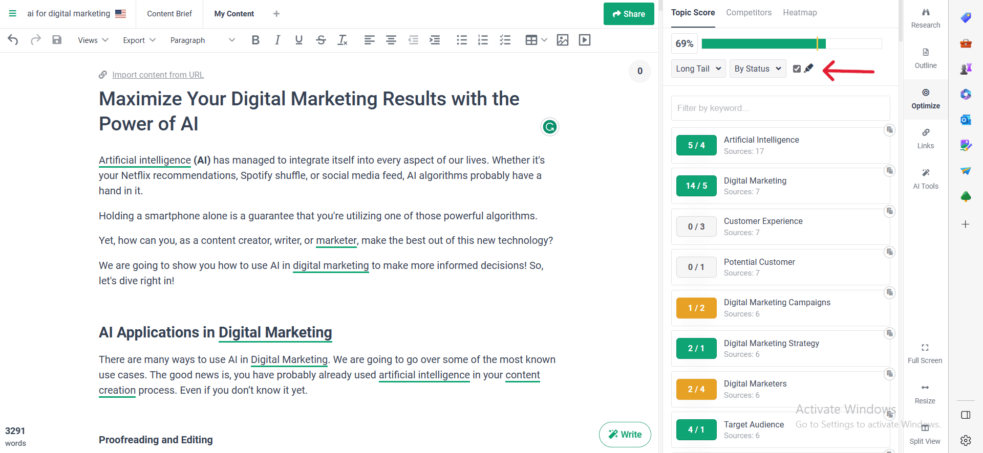 showing how the pencil icon works in a screenshot 
