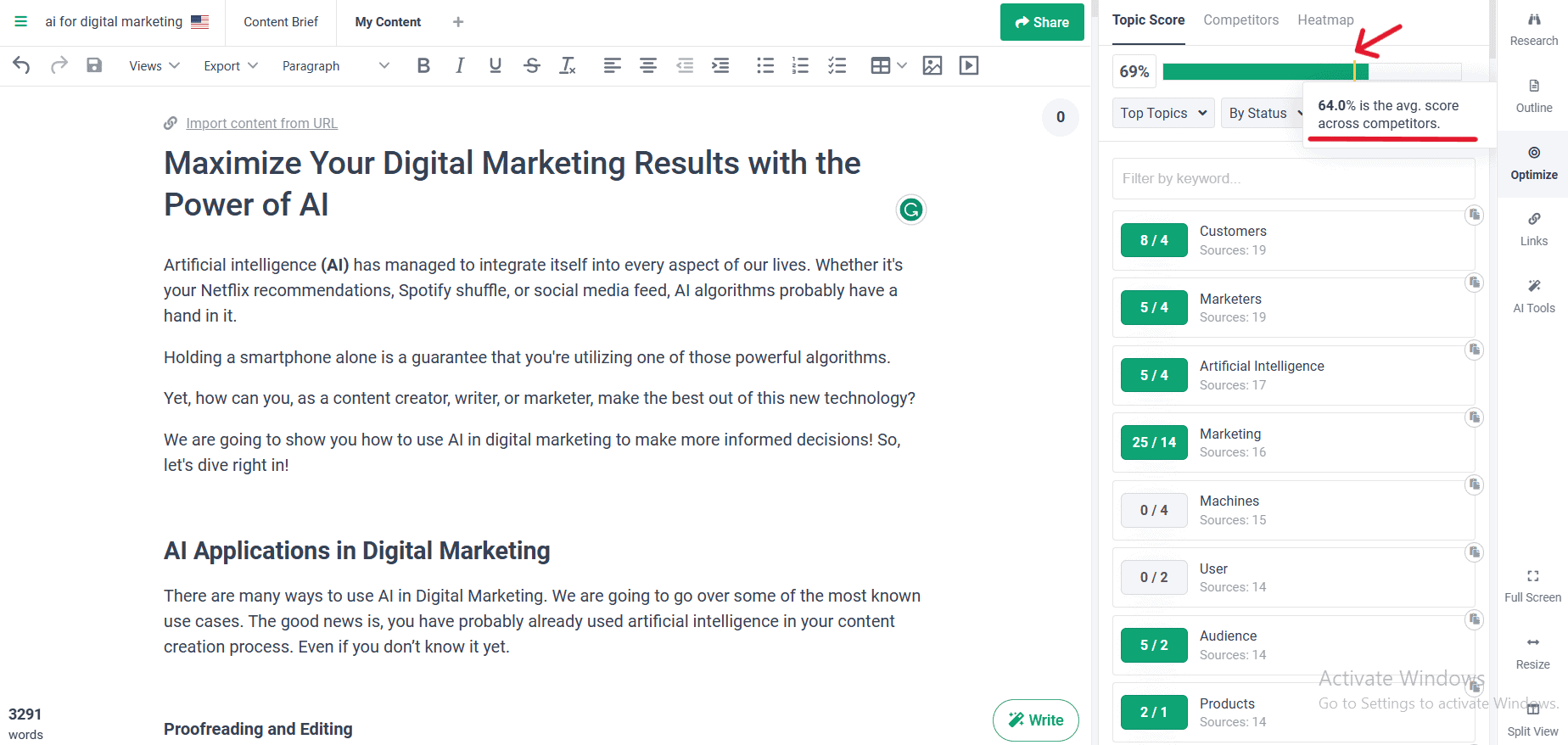 how to see your average score on the gold bar shown in a screenshot 