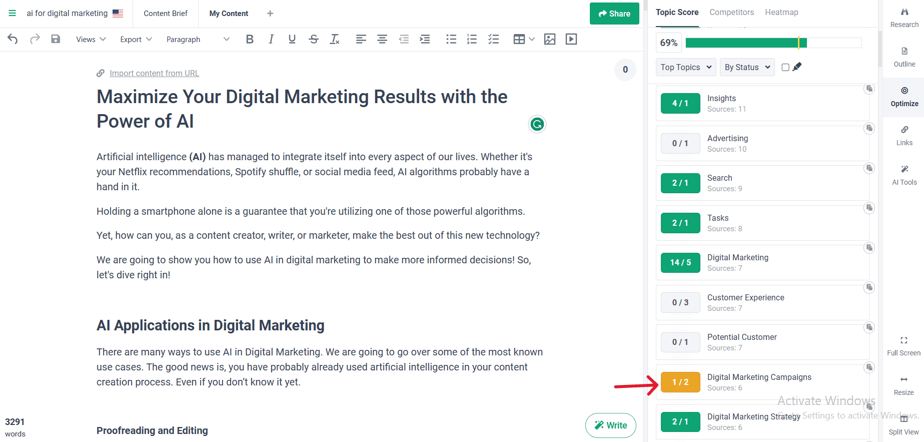 Yellow tiles shows in a screenshot indicates that you might need to increase your score 