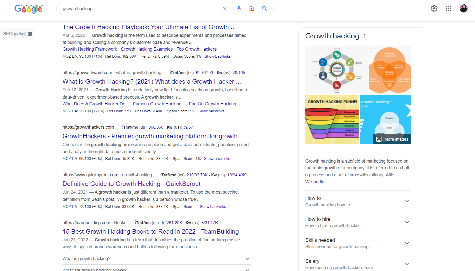 A screenshot tackling the research phase of content curation