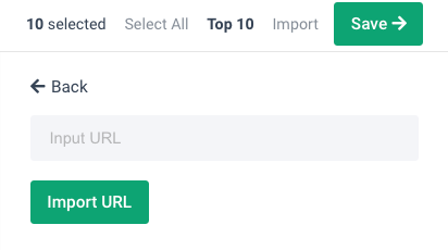 how to filter your research by selecting top 10 using Frase.io.