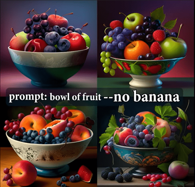 Example of using negative prompt inside MidJourney